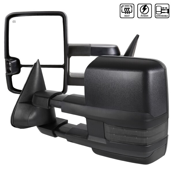 Spec-D Tuning 88-98 ChevyC10 TwngMirror ChrmCvr Pwr Htd Smk LED, RMX-C1088G3GLEDHP-FS RMX-C1088G3GLEDHP-FS - main